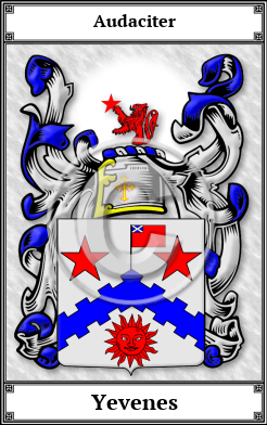 Yevenes Family Crest Download (JPG)  Book Plated - 150 DPI