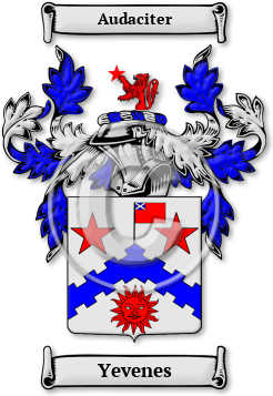 Yevenes Family Crest Download (jpg) Legacy Series - 150 DPI