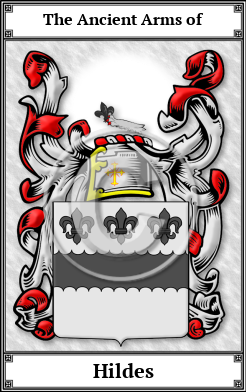 Hildes Family Crest Download (JPG)  Book Plated - 150 DPI