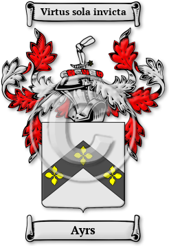 Ayrs Family Crest Download (jpg) Legacy Series - 150 DPI