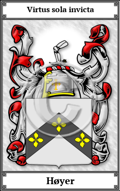 Høyer Family Crest Download (JPG)  Book Plated - 150 DPI