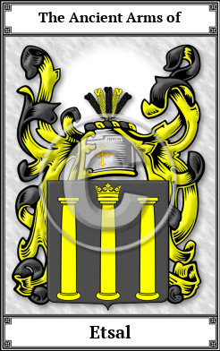 Etsal Family Crest Download (JPG)  Book Plated - 150 DPI