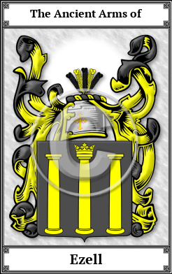 Ezell Family Crest Download (JPG)  Book Plated - 150 DPI