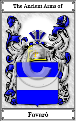 Favarò Family Crest Download (JPG)  Book Plated - 150 DPI