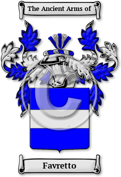 Favretto Family Crest Download (jpg) Legacy Series - 150 DPI
