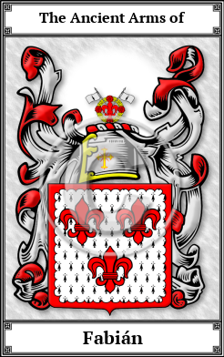 Fabián Family Crest Download (JPG)  Book Plated - 150 DPI