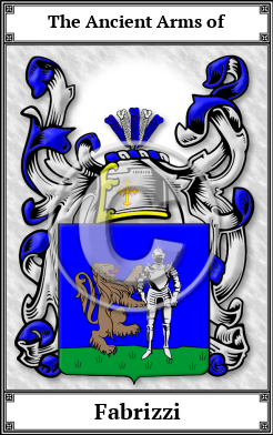 Fabrizzi Family Crest Download (JPG) Book Plated - 600 DPI