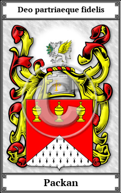 Packan Family Crest Download (JPG)  Book Plated - 150 DPI