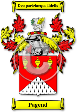 Pagend Family Crest Download (jpg) Legacy Series - 150 DPI