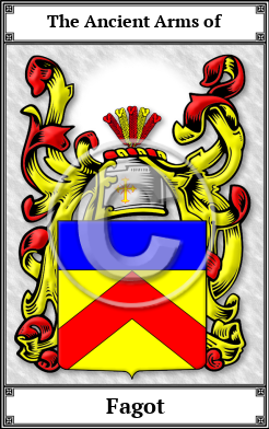 Fagot Family Crest Download (JPG)  Book Plated - 150 DPI