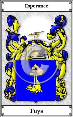 Fays Family Crest Download (JPG)  Book Plated - 150 DPI