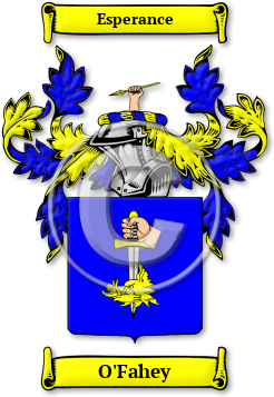 O'Fahey Family Crest Download (jpg) Legacy Series - 150 DPI