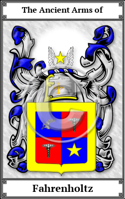 Fahrenholtz Family Crest Download (JPG)  Book Plated - 150 DPI