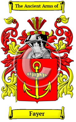 Fayer Family Crest Download (JPG) Heritage Series - 600 DPI