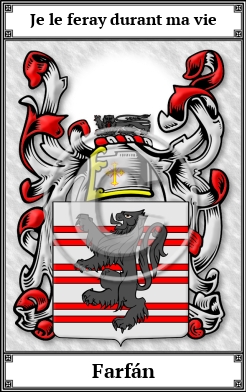 Farfán Family Crest Download (JPG)  Book Plated - 150 DPI
