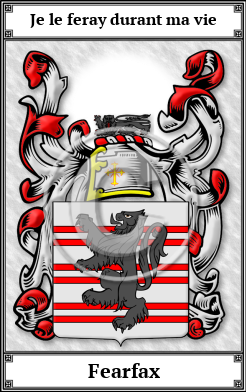 Fearfax Family Crest Download (JPG)  Book Plated - 150 DPI