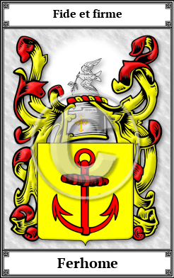 Ferhome Family Crest Download (JPG)  Book Plated - 150 DPI