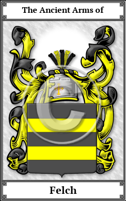 Felch Family Crest Download (JPG)  Book Plated - 150 DPI