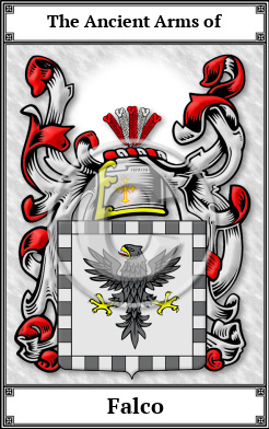 Falco Family Crest Download (JPG)  Book Plated - 150 DPI