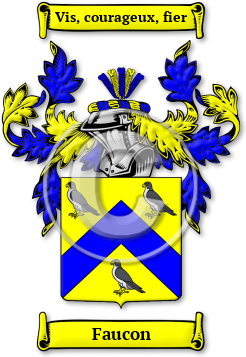 Faucon Family Crest Download (jpg) Legacy Series - 150 DPI