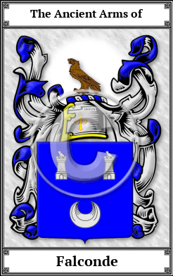 Falconde Family Crest Download (JPG)  Book Plated - 150 DPI