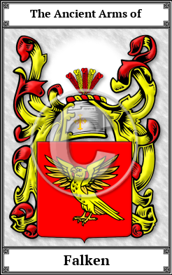 Falken Family Crest Download (JPG)  Book Plated - 150 DPI