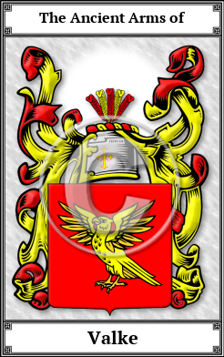 Valke Family Crest Download (JPG) Book Plated - 600 DPI