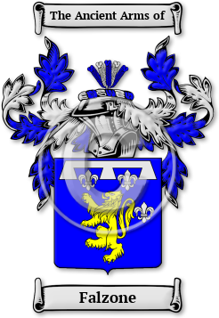 Falzone Family Crest Download (jpg) Legacy Series - 150 DPI