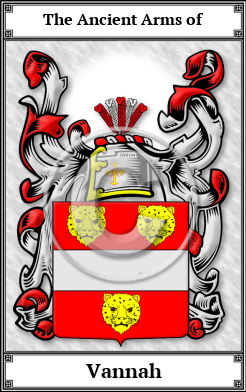 Vannah Family Crest Download (JPG) Book Plated - 600 DPI