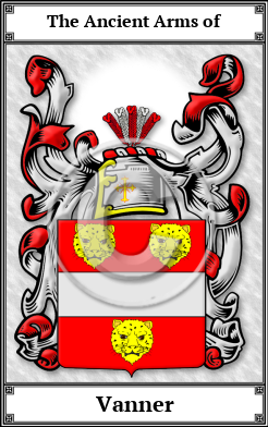 Vanner Family Crest Download (JPG)  Book Plated - 150 DPI