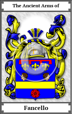 Fancello Family Crest Download (JPG)  Book Plated - 150 DPI