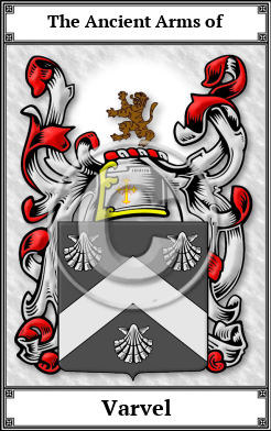 Varvel Family Crest Download (JPG)  Book Plated - 150 DPI