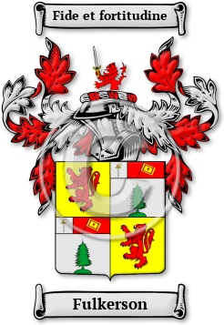 Fulkerson Family Crest Download (jpg) Legacy Series - 150 DPI