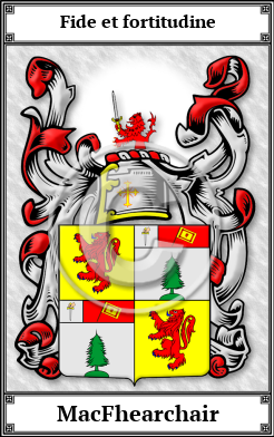 MacFhearchair Family Crest Download (JPG)  Book Plated - 150 DPI