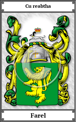 Farel Family Crest Download (JPG)  Book Plated - 150 DPI