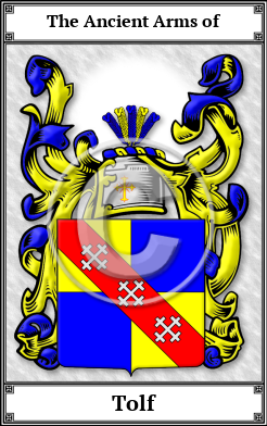 Tolf Family Crest Download (JPG) Book Plated - 600 DPI