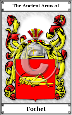 Fochet Family Crest Download (JPG)  Book Plated - 150 DPI