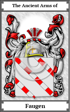 Faugen Family Crest Download (JPG)  Book Plated - 150 DPI
