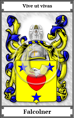 Falcolner Family Crest Download (JPG)  Book Plated - 150 DPI