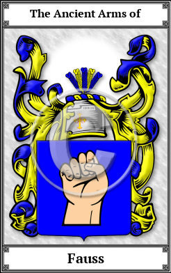 Fauss Family Crest Download (JPG)  Book Plated - 150 DPI