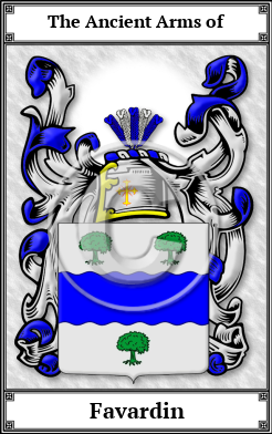 Favardin Family Crest Download (JPG)  Book Plated - 150 DPI