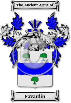 Favardin Family Crest Download (jpg) Legacy Series - 150 DPI