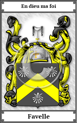 Favelle Family Crest Download (JPG)  Book Plated - 150 DPI