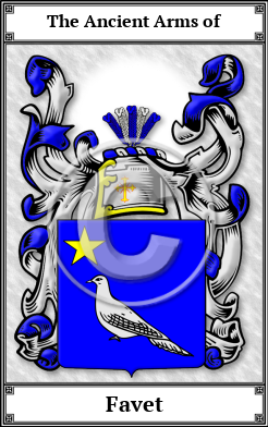 Favet Family Crest Download (JPG)  Book Plated - 150 DPI