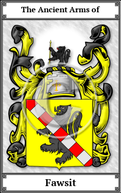 Fawsit Family Crest Download (JPG)  Book Plated - 150 DPI