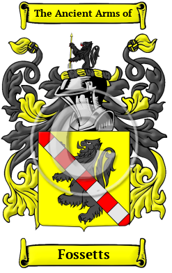 Fossetts Family Crest/Coat of Arms