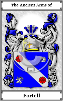 Fortell Family Crest Download (JPG)  Book Plated - 150 DPI