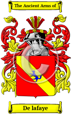 De lafaye Family Crest/Coat of Arms