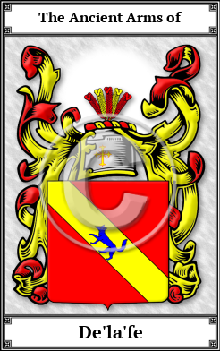 De'la'fe Family Crest Download (JPG) Book Plated - 600 DPI