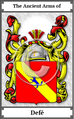 Defé Family Crest Download (JPG)  Book Plated - 150 DPI